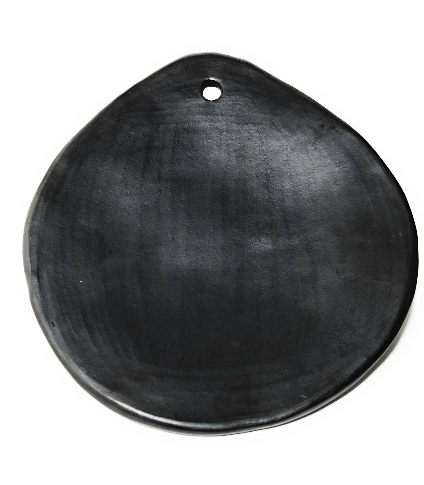Comal for Tortillas 10"  Unglazed Cayana Grill Griddle Pan Black Clay 100% Handi
