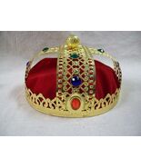 Fancy Red Gold Jewel Crown Filigree Renaissance Christmas Nativity Wise ... - $27.57 CAD