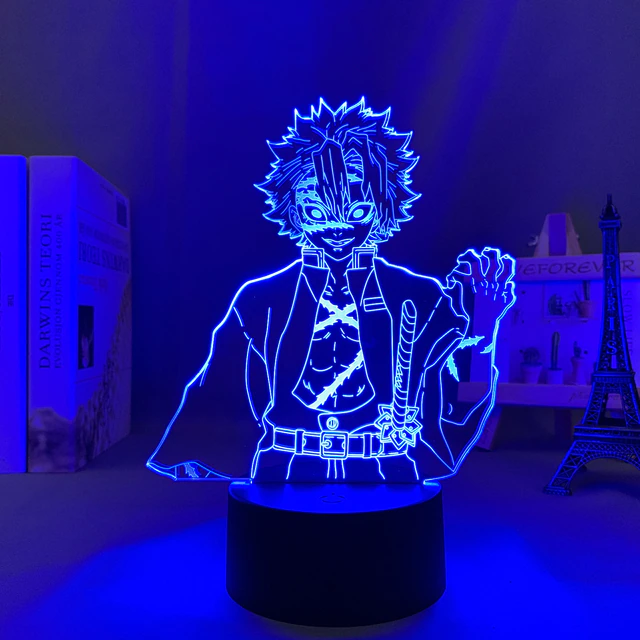Anime Demon Slayer LED Acrylic Night Light Hashira Figure No Yaiba Gift - £19.74 GBP