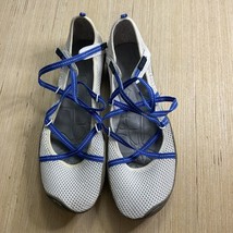 J-41 Barefoot Design Adventure 1028 Walking Water Shoes White Blue Sz 11M - £12.93 GBP