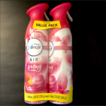 Febreze Odor-Eliminating Air Freshener Peony &amp; Cedar  8.8 fl oz 2 PACK Lot NEW - £15.89 GBP