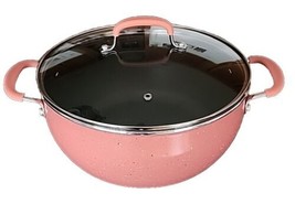 Pioneer Woman Frontier Speckle Coral ~ Nonstick ~ 5.5 Qt ~ Dutch Oven Pot w/Lid - £37.25 GBP