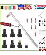Universal Tire Valve Stem Remover Tool with 6 Durable TR412 Stems - Black - $315.07 MXN