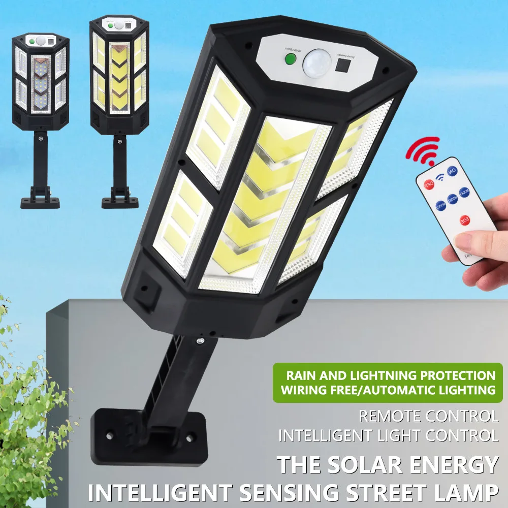 Cross-border New Solar Street Light Outdoor Home Courtyard Remote Control Sensin - £61.71 GBP