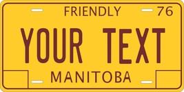 Manitoba 1976 Canada Tag License Plate Personalized Auto Bike Motorcycle Moped  - £8.70 GBP+