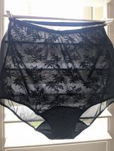 Vintage Vanity Fair Granny Panties sz 5 black Tricot Nylon Pillow tab la... - $105.00