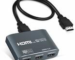 Hdmi Switch 3 In 1 Out 4K@60Hz Aluminum Alloywith 4Ft Hdmi 2.0 Cable, 3X... - $35.99