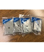 (4) LEVITON 4625B-44G 4 Wire Gray Flush Mount Phone Jack Faceplate Wall ... - $10.97 CAD