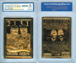 1995 Baseball 23KT Gold Cal Ripken Jr / Lou Gehrig 2131 Iron Man Graded 10 - £8.60 GBP