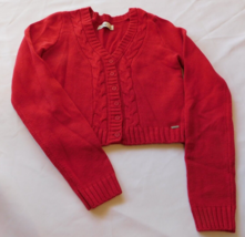 Hollister Women&#39;s Junior&#39;s Size S small long sleeve shirt sweater Red GUC - £23.45 GBP