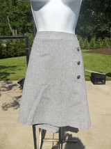 Nwt Talbots Gray Tweed Skirt Scalloped Edge 12 $99 - £27.52 GBP