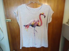 Womens Apt 9 Size M Multi Color Flamingo Themed Top &quot; Great Item &quot; - £11.76 GBP