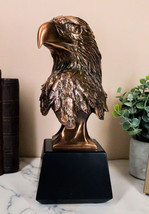 Majestic Royal Bald Eagle Head Bust Taxidermy Electroplated Figurine With Base - £56.74 GBP