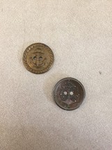Mixed Lot Pair of 2 Vintage Antique Navy Military Anchor Two Hole Button... - $9.89