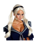 Babydoll Costume Wig Womens Long Blonde Pigtails Sucker Punch Cosplay - £21.57 GBP