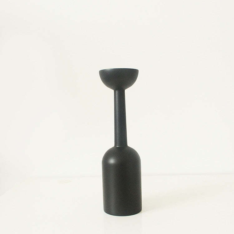 Modern simple black wooden candle holder Item image 6