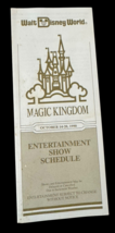 Disney Entertainment Show Schedule Program October 1990 - $12.00