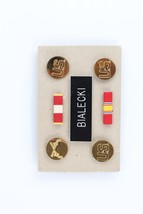 Vtg 60s Vietnam War Era Military Police US Brass Button Lapels Name Plat... - £23.90 GBP