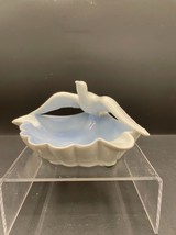 White and Blue Ceramic Bird Dove Wings Spread Ashtray West Germany Bavar... - $35.80