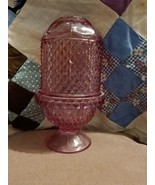 Vintage Viking Glass Diamond Point Thistle Pink~ Lavender Glimmer Fairy ... - $392.94 CAD
