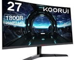 Qhd Curved 27 Inch Monitor, Fast Va Computer Gaming Monitor(2560 * 1440P... - £211.71 GBP