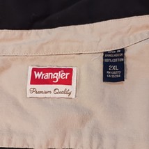 Wrangler Premium Quality Long Sleeve Button Up Pocket Black Shirt Men's Size 2XT image 2