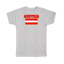 Austria : Gift T-Shirt Flag Chest Austrian Country Expat Patriotic Flags Travel  - £14.22 GBP