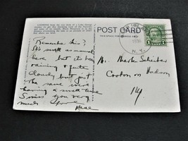 Lake George, New York ,Ben Franklin One Cent Stamp -1936 Postcard. RARE. - £25.89 GBP