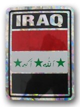 AES Wholesale Lot 12 Country Iraq Reflective Decal Bumper Sticker - $18.88
