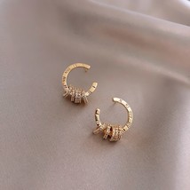 Assic roman digital round stud earrings with simple needle south korean women s jewelry thumb200
