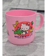 Vintage 1976-1985 Sanrio Hello kitty Color Hello Pink Plastic Cup 3&quot; x 3&quot; - $418.64 MXN