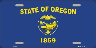 Oregon State Flag Metal Novelty License Plate LP-3598 - $18.95