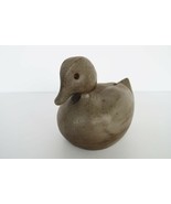 Cute vintage resin duck decoy with amber glass eyes - $19.99