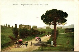 Vtg Cartolina - Roma - Acquedotto Di Claudio Tramite Appia Menotti Bassani &amp; Co - £4.85 GBP
