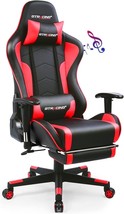 Gtracing Gaming Chair With Footrest Speakers Video Game Chair Bluetooth Music - £130.25 GBP