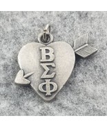 Beta Sigma Phi Sorority Heart Arrow Sweetheart Jewelry Charm Pendant Bra... - £10.23 GBP