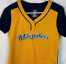 Milwaukee Brewers Jersey MLB Baseball Majestic Cool Base Women’s Small - £23.46 GBP