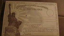 WW1 Unused French Army Postcard Statue Of Liberty - $9.75
