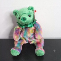 Ty Original Birthday Beanies Baby May Emerald Tie-Dye Plush Stuffed Bear... - £3.85 GBP