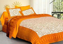 Traditional Jaipur Printed Cotton Bedsheet Sanganeri Jaipuri Bedcover Be... - £25.95 GBP