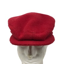 VTG Aspen Ski Resort Kids Roots Newsboy Hat Red Fleece Cap Size Medium Youth - £27.24 GBP