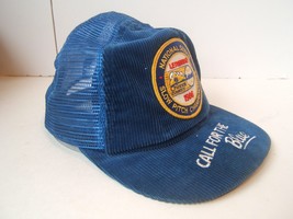 VTG 1986 Slow Pitch Labatt Blue Beer Corduroy Mesh Snapback Cap Baseball Hat - £24.03 GBP
