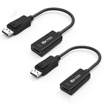 Displayport To Hdmi Adapter 2-Pack, Display Port Dp To Hdmi Converter Cable Male - £15.97 GBP