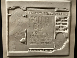1939 Golden Boy Rare Movie Printing Mold Ad Mat Barbara Stanwyck William Holden - £19.25 GBP