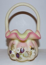 1998 FENTON ART GLASS BLACKBERRY BOUQUET CONNOISSEUR COLLECTION BURMESE ... - $129.19