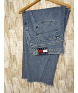 Vintage Tommy Jeans Y2K Denim Size 44 X 27 Raw Hem - $636.49 MXN