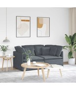  Modular Sofa Dark Grey Velvet, Metal, Foam Oversized Modular - $2,118.56 CAD