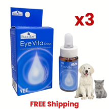 3-BLUE BAY Eye Vita Drops for Cats &amp; Dogs Tears Stain Remover 20ml Eye C... - $1,749.33 MXN