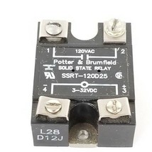 POTTER &amp; BRUMFIELD SSRT-120D25 SOLID STATE RELAY SSRT120D25, 3-32VDC, 12... - £14.90 GBP