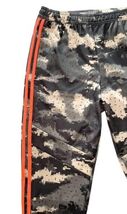 Adidas Camo Track Pants Mens M Gray Orange 3-Stripe Zip Ankle Joggers NWOT New image 2